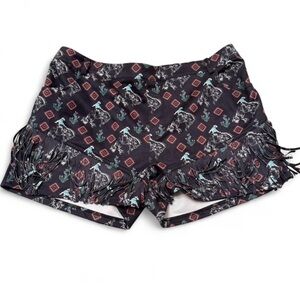 Sterling Kreek Bronc Desert Shorts Women’s 2X Fringe Aztec Cowgirl Rodeo Western